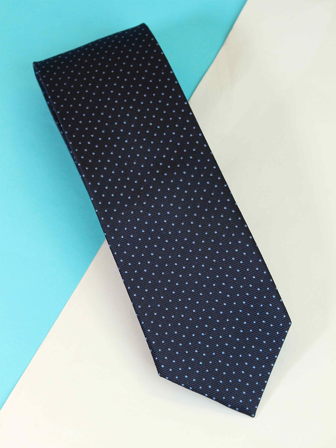 

Tossido Men Woven Design Broad Tie, Blue