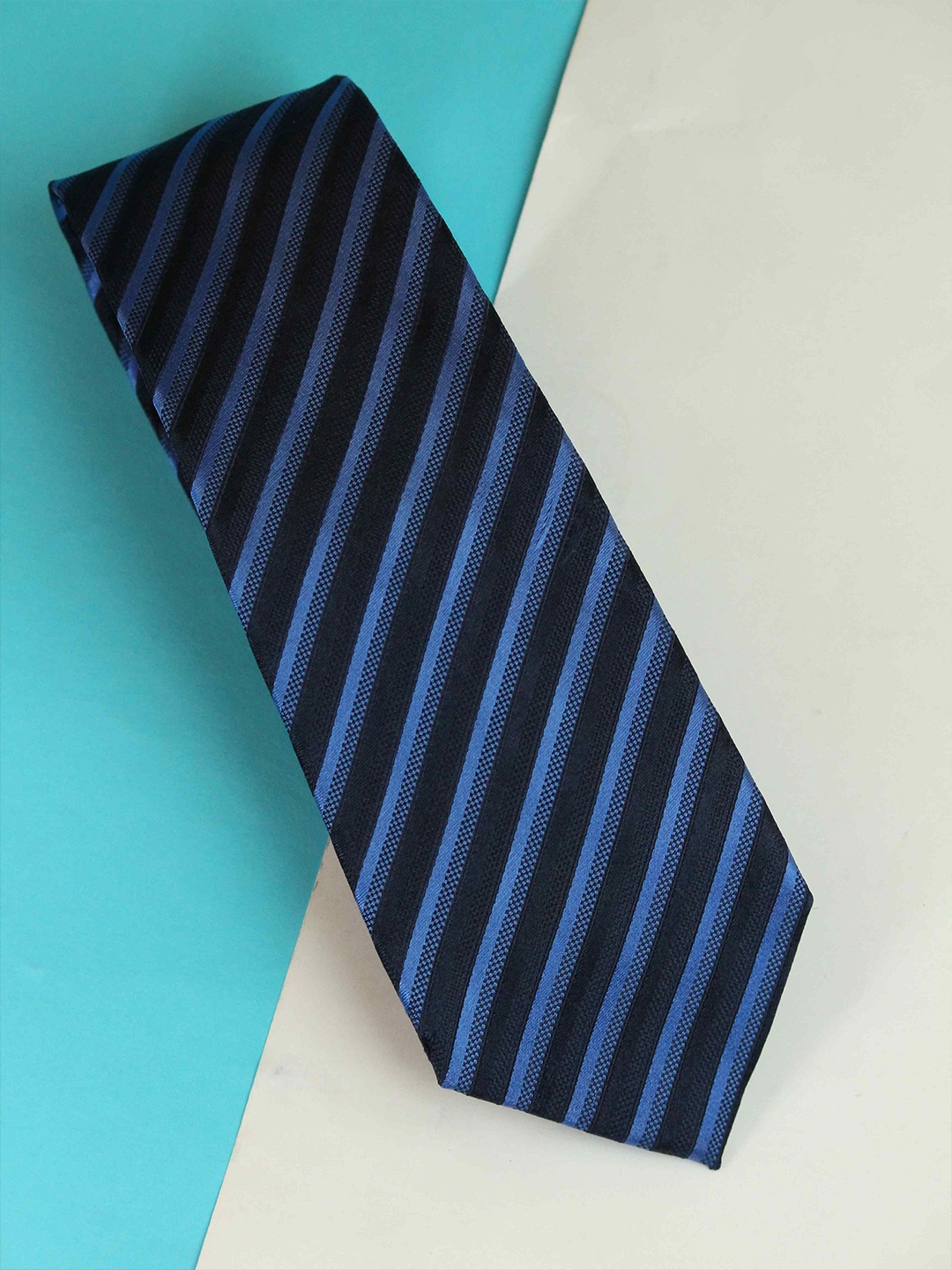 

Tossido Men Woven Design Broad Tie, Blue