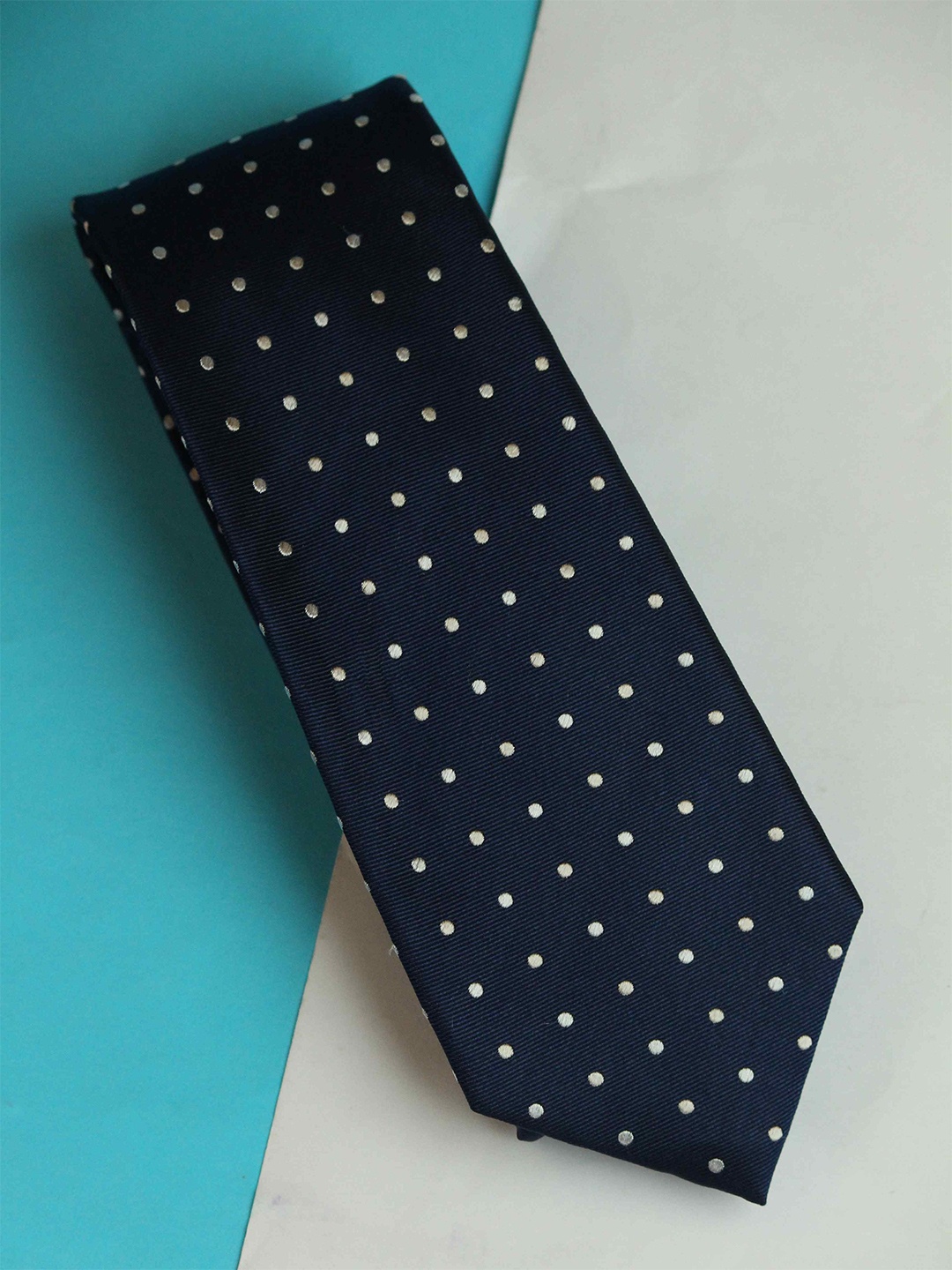 

Tossido Men Woven Design Broad Tie, Blue