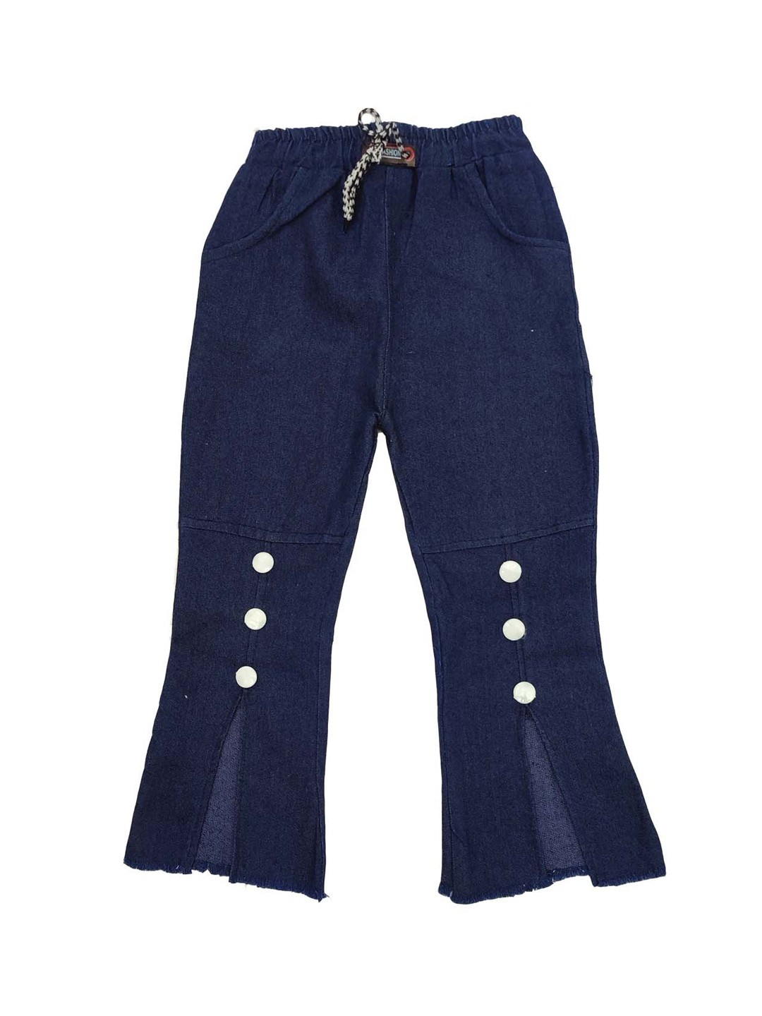 

BAESD Girls Mid Rise Clean Look Cotton Jeans, Navy blue