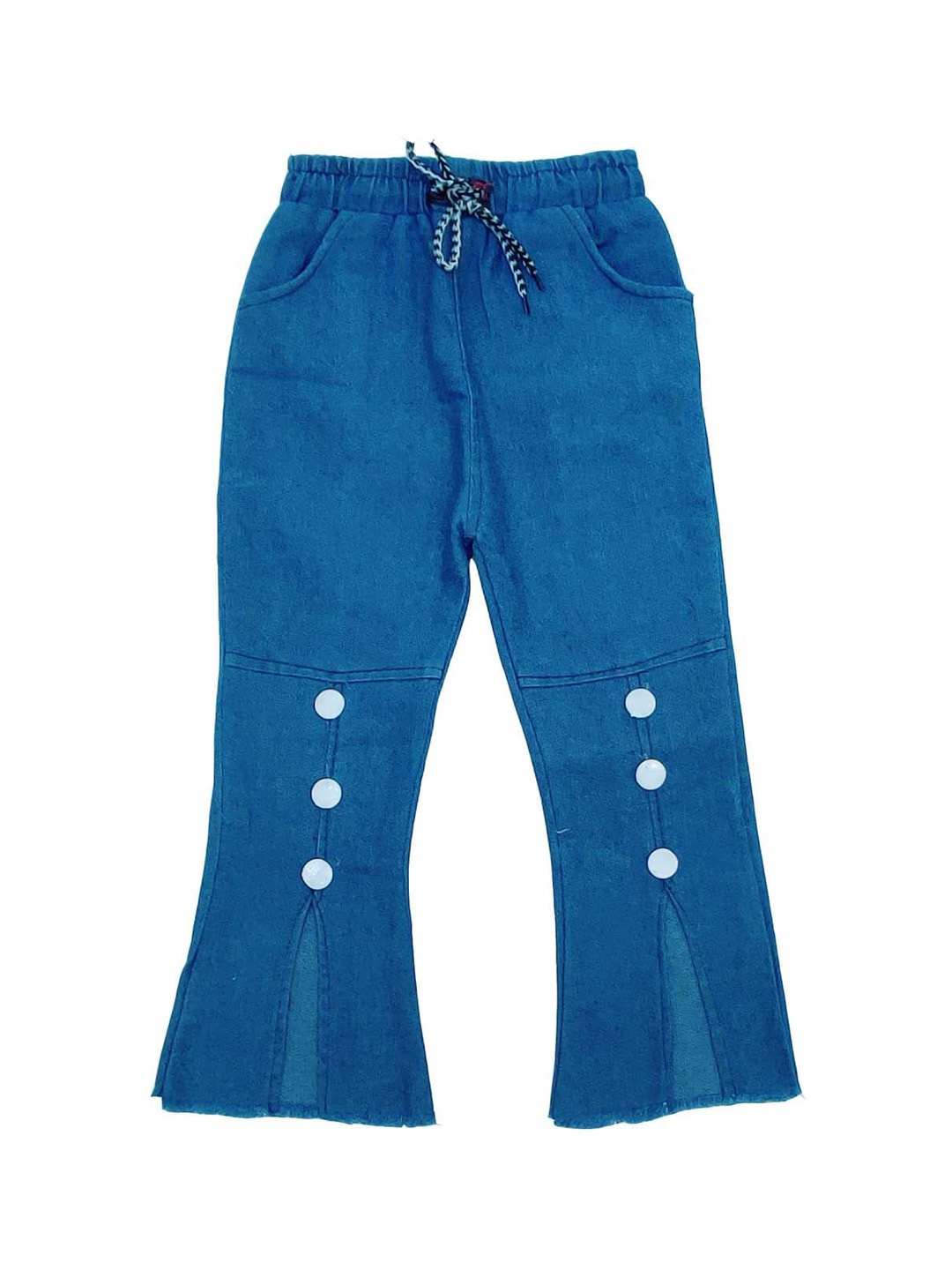 

BAESD Girls Mid-Rise Dark Shade Clean Look Cotton Jeans, Blue