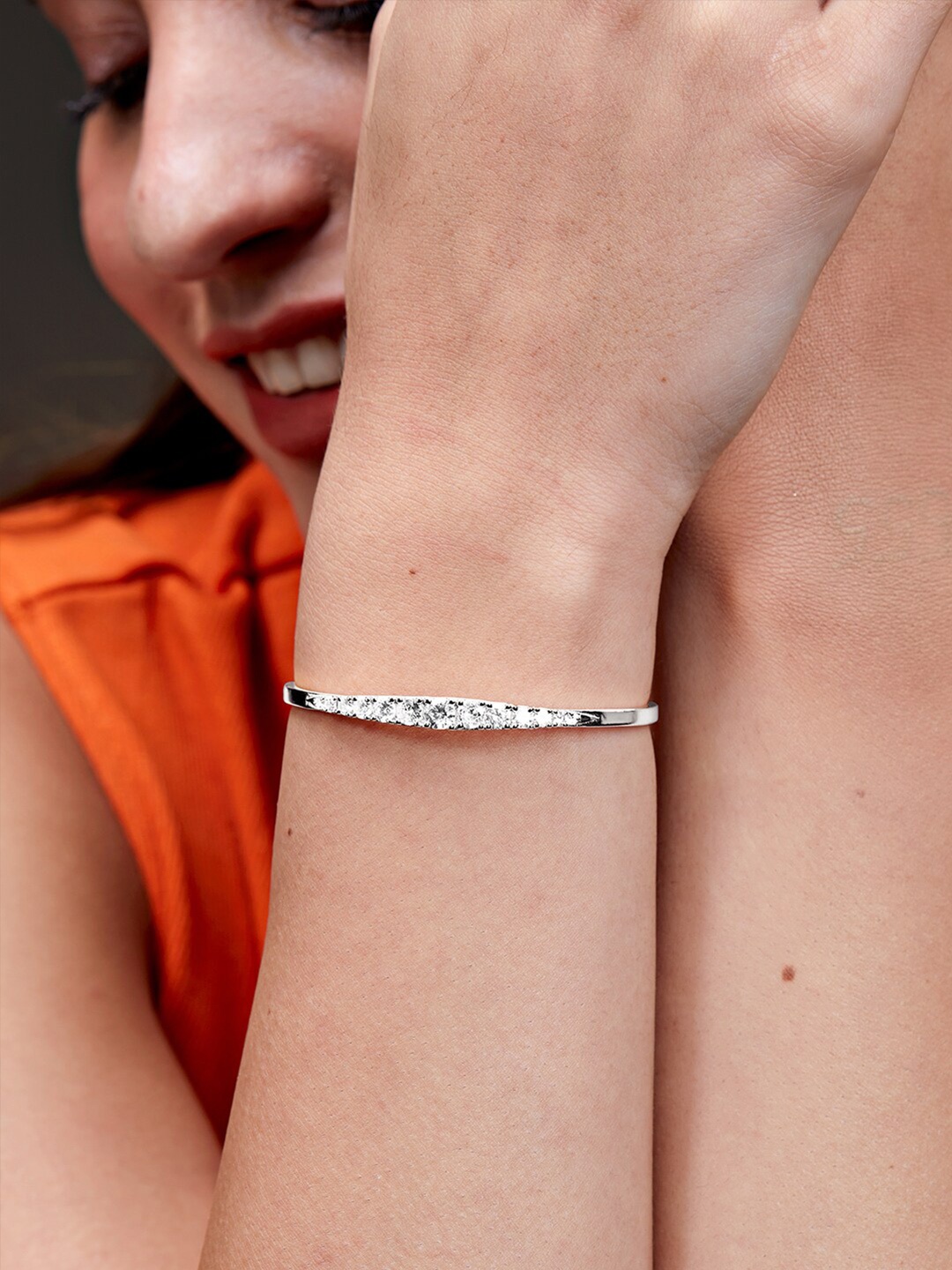 

MINUTIAE Crystals Rose Gold-Plated Link Bracelet