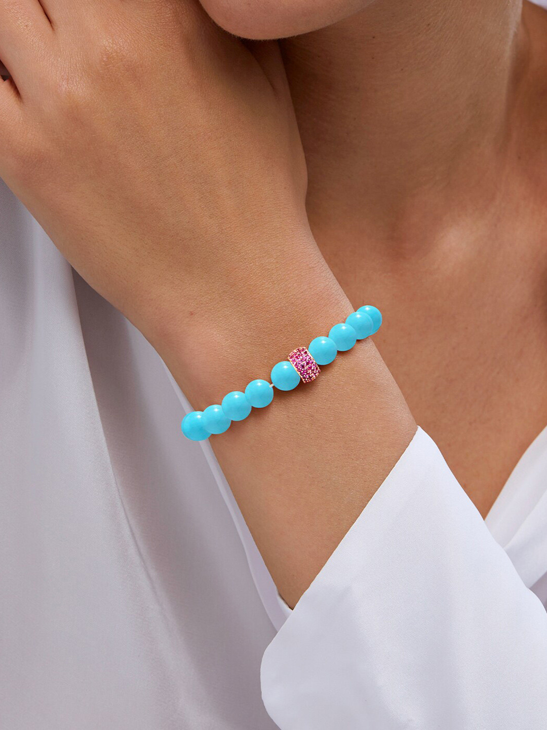 

MINUTIAE Brass Crystals Rose Gold-Plated Bracelet