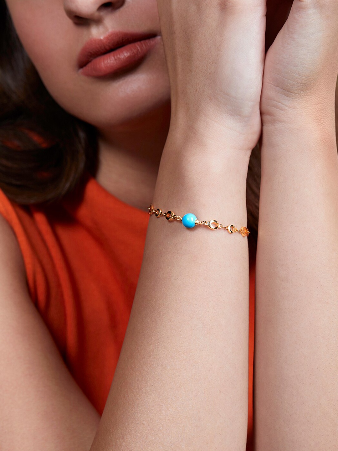 

MINUTIAE Gold-Plated Crystals Link Bracelet
