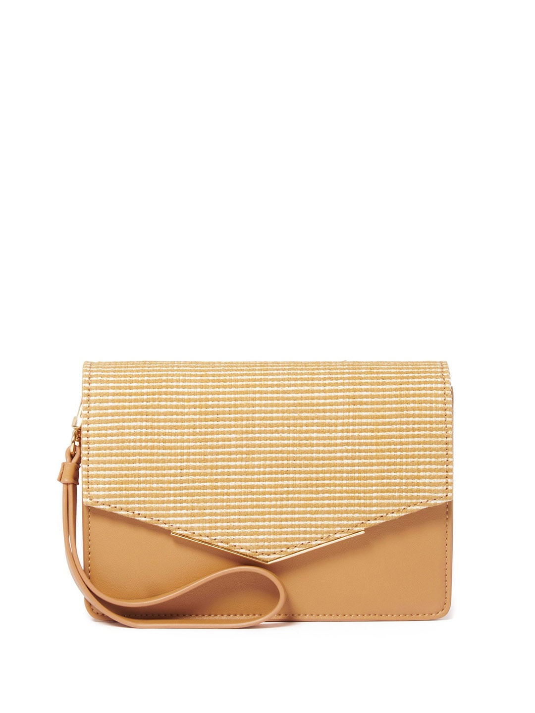 

Forever New Striped Structured Sling Bag, Tan