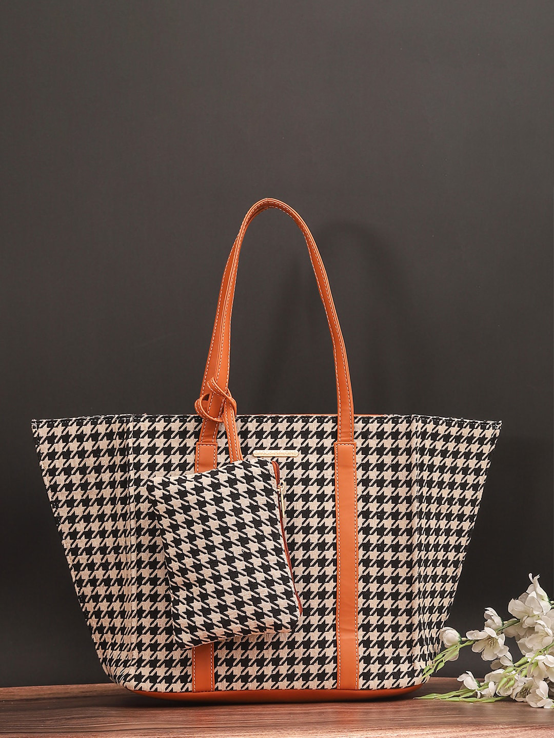 

Bagsy Malone Geometric Printed Shopper Tote Bag, Black