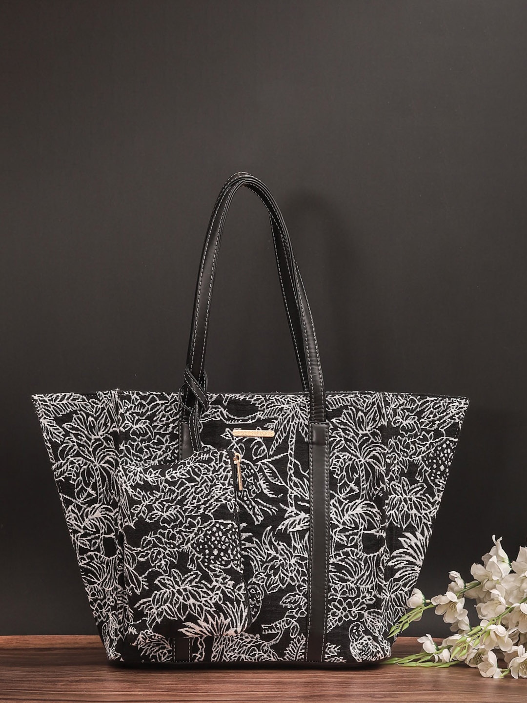 

Bagsy Malone Printed Shopper Tote Bag, Black