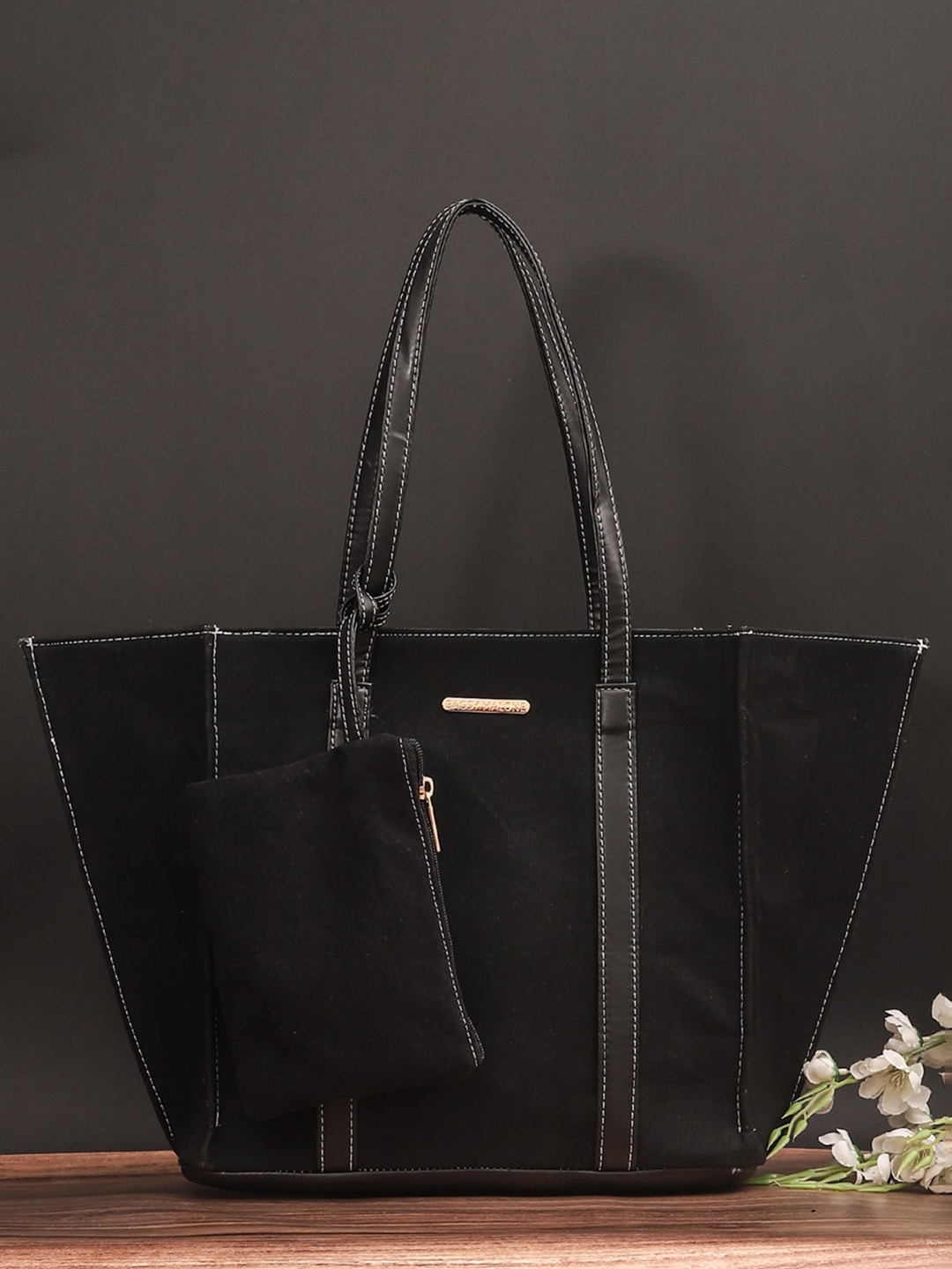 

Bagsy Malone Canvas Shopper Tote Bag, Black
