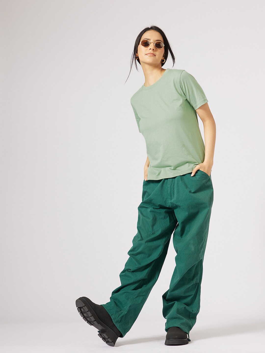 

Ginni Arora Label Round neck Short Sleeves T-shirt, Green