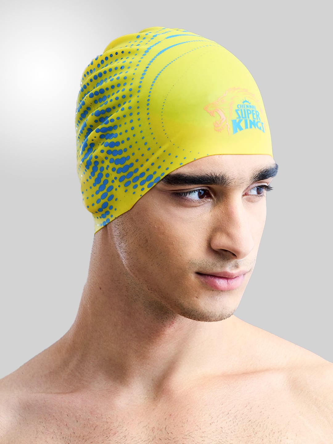 

BOLDFIT Unisex Printed Silicone Swimming Cap, Yellow