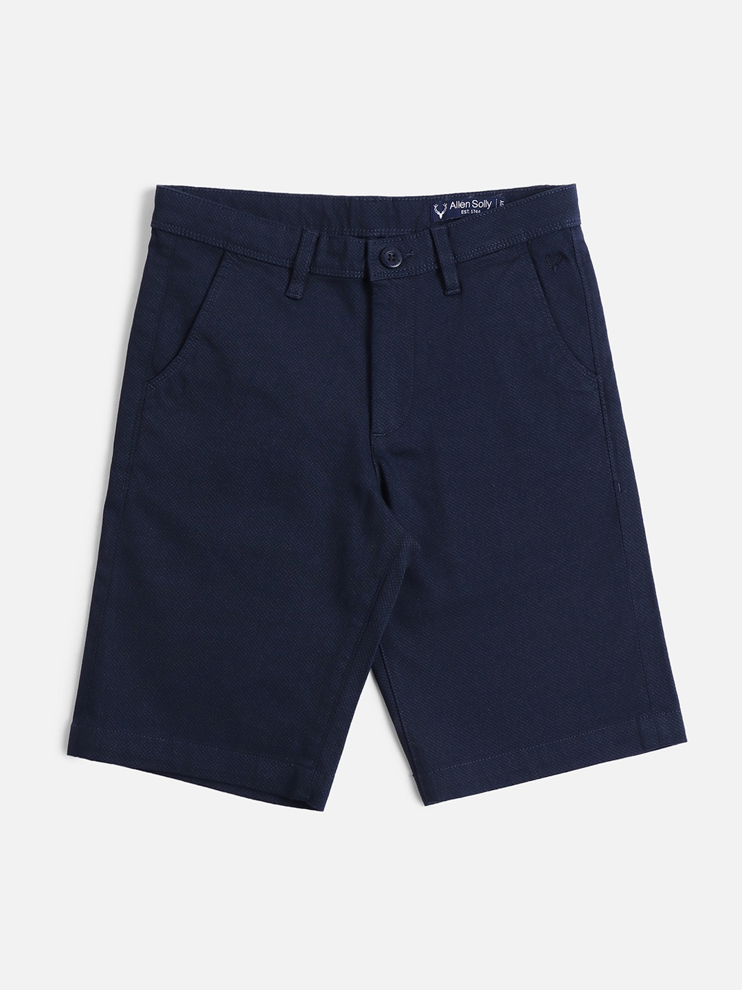 Allen Solly Junior Boys Mid-Rise Regular Shorts, Navy blue
