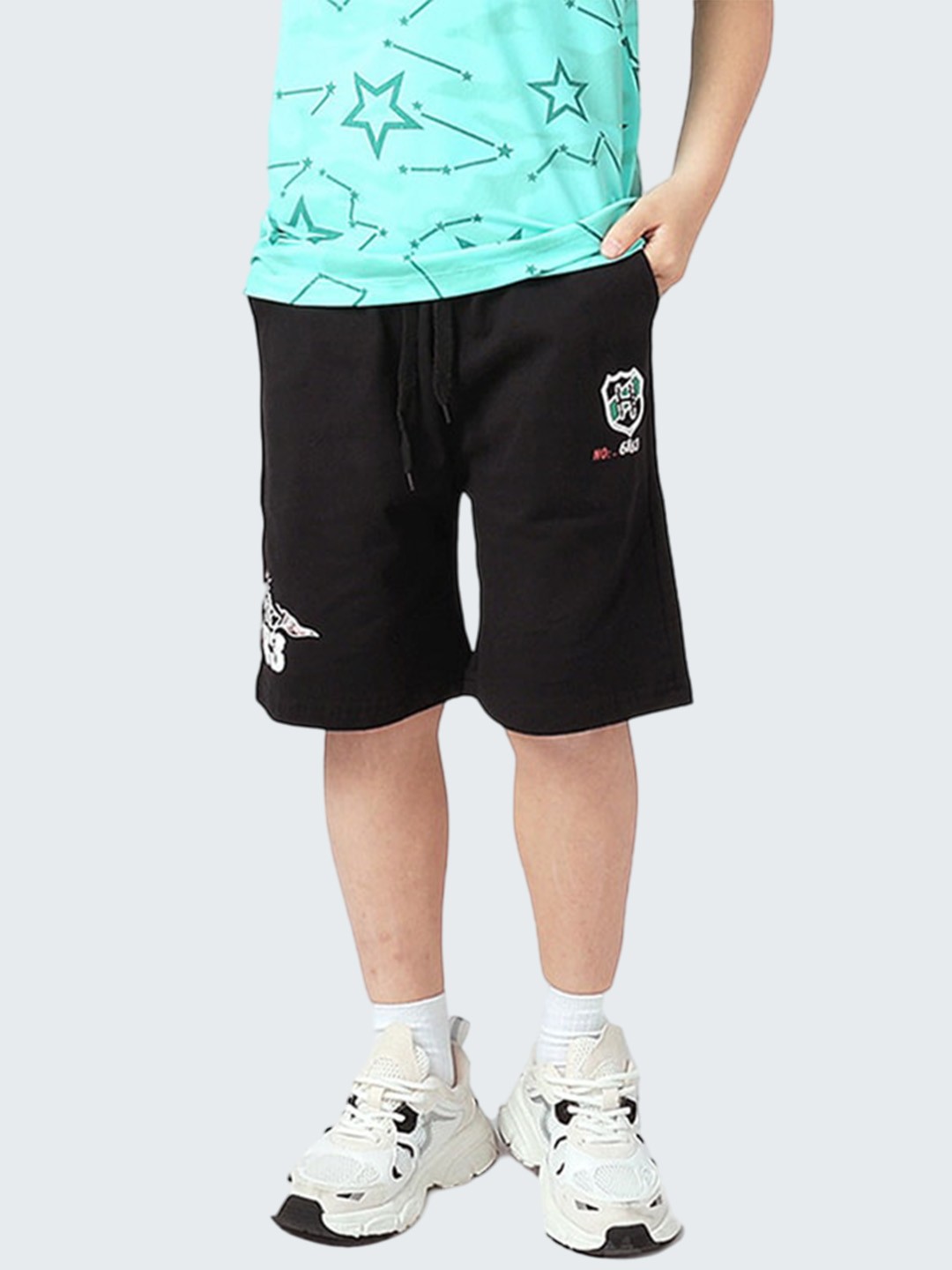 

StyleCast x Revolte Boys Typography Printed Cotton Shorts, Black
