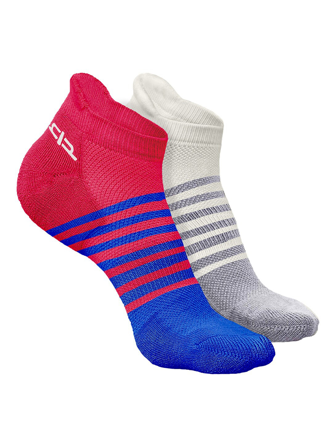 

Heelium Men Pack of 2 Bamboo Super Soft & Odour-Free Breathable Striped Ankle-Length Socks, Red