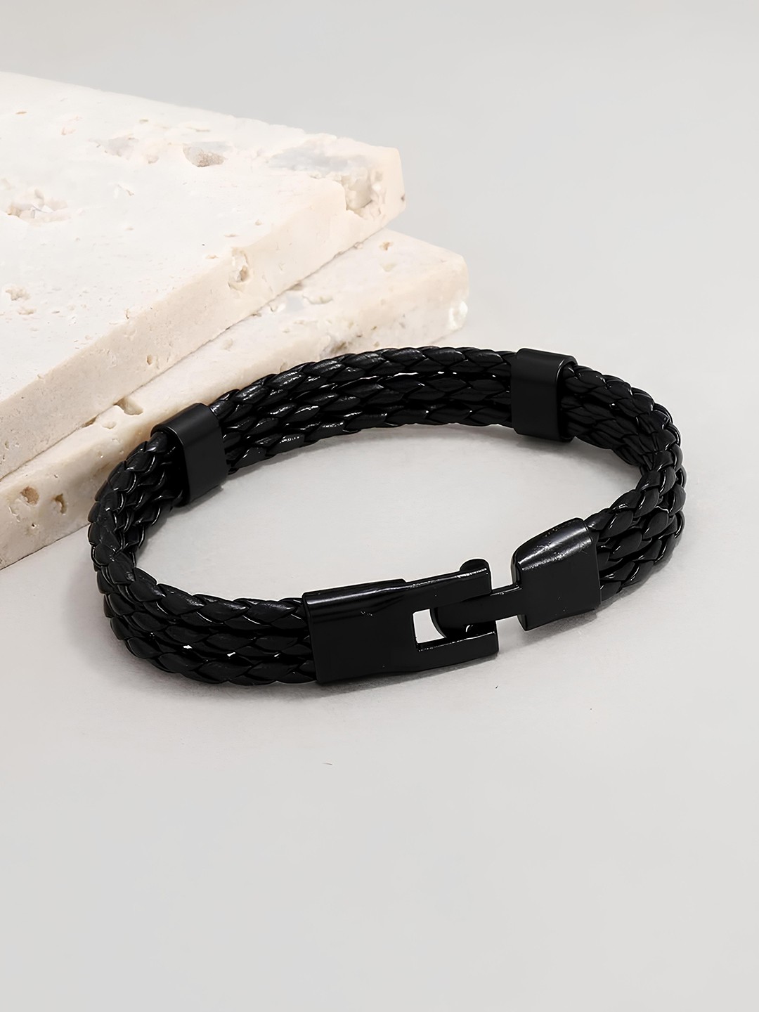 

KARISHMA KREATIONS Unisex Leather Multistrand Bracelet, Black