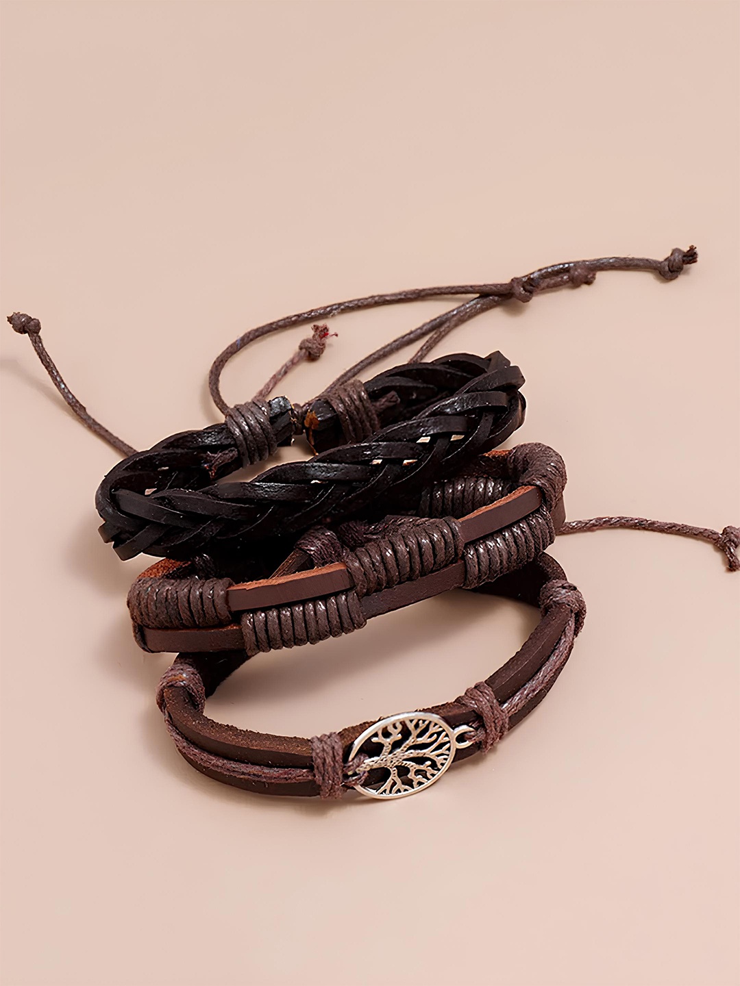 

KARISHMA KREATIONS Unisex Leather Multistrand Bracelet, Black