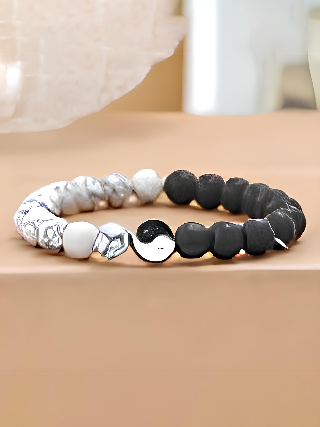 

KARISHMA KREATIONS Unisex Artificial Beads Bracelet, Black