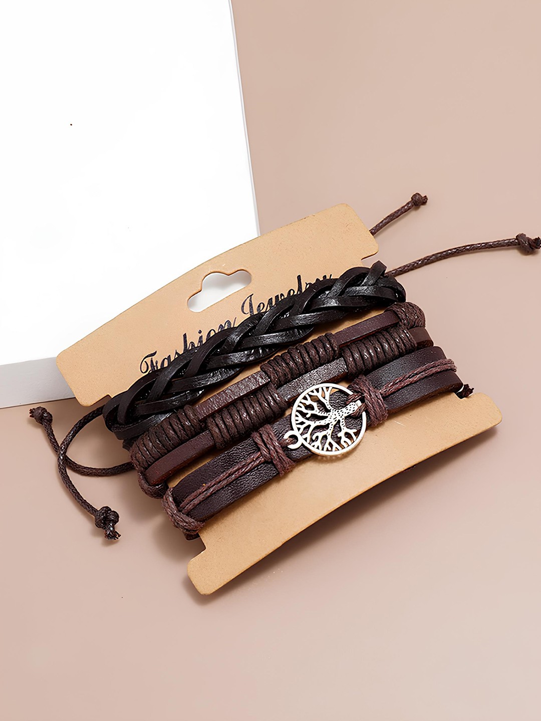 

KARISHMA KREATIONS Unisex Leather Multistrand Bracelet, Brown