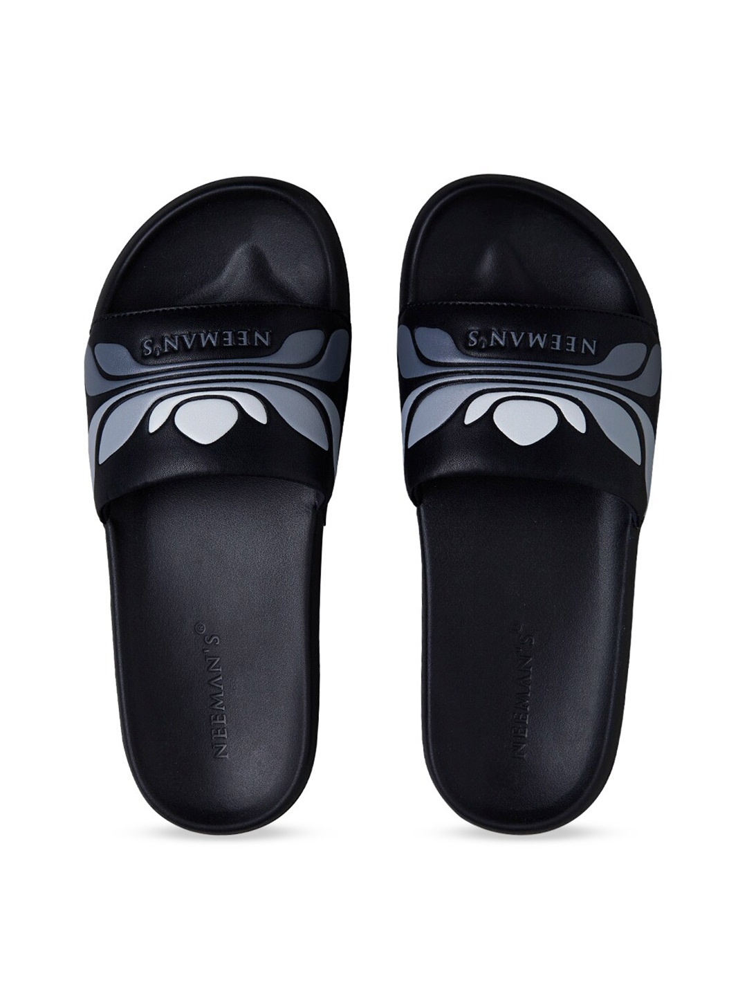 

NEEMANS Men Printed Sliders, Black