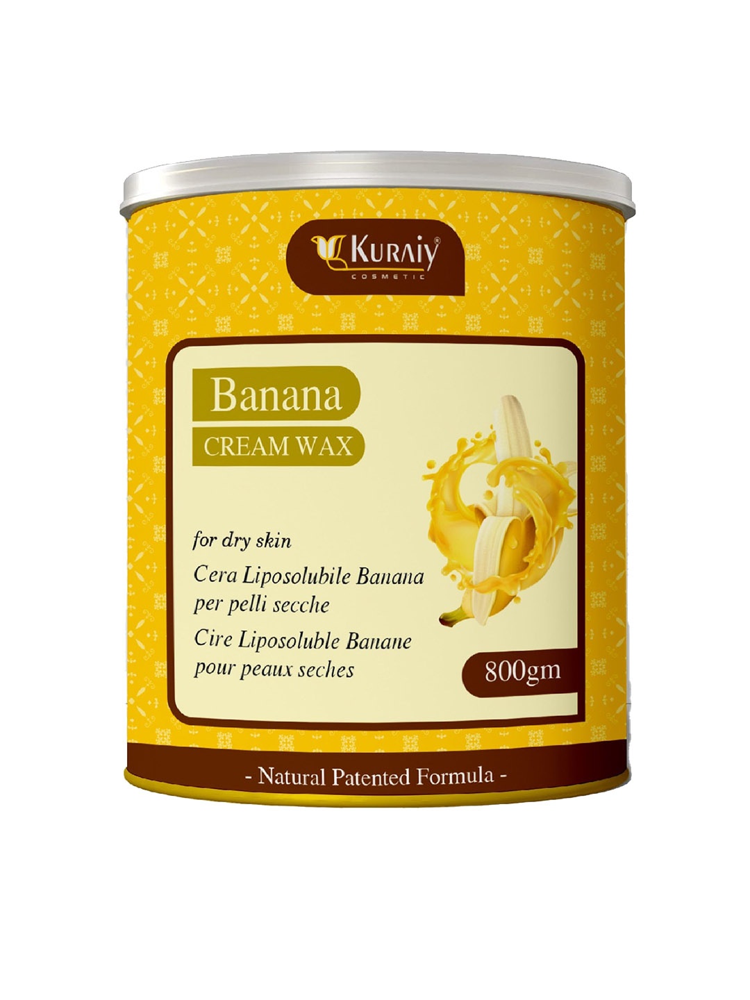 

KURAIY Banana Cream Wax For Dry Skin Smooth Hair Removal - 800g, Yellow