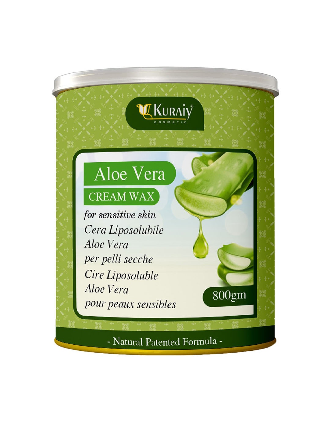 

KURAIY Aloe Vera Cream Wax For Dry Skin Smooth Hair Removal - 800g, Green