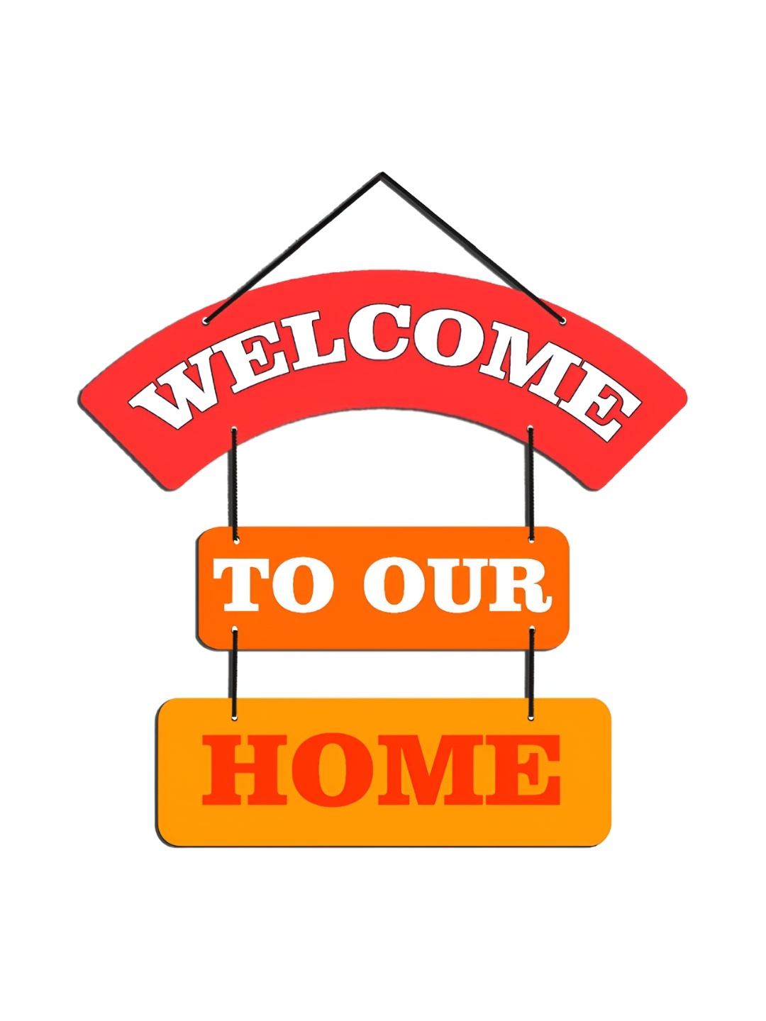 

Home Delight White & Red Quotes Painted Wooden Wall Hanging