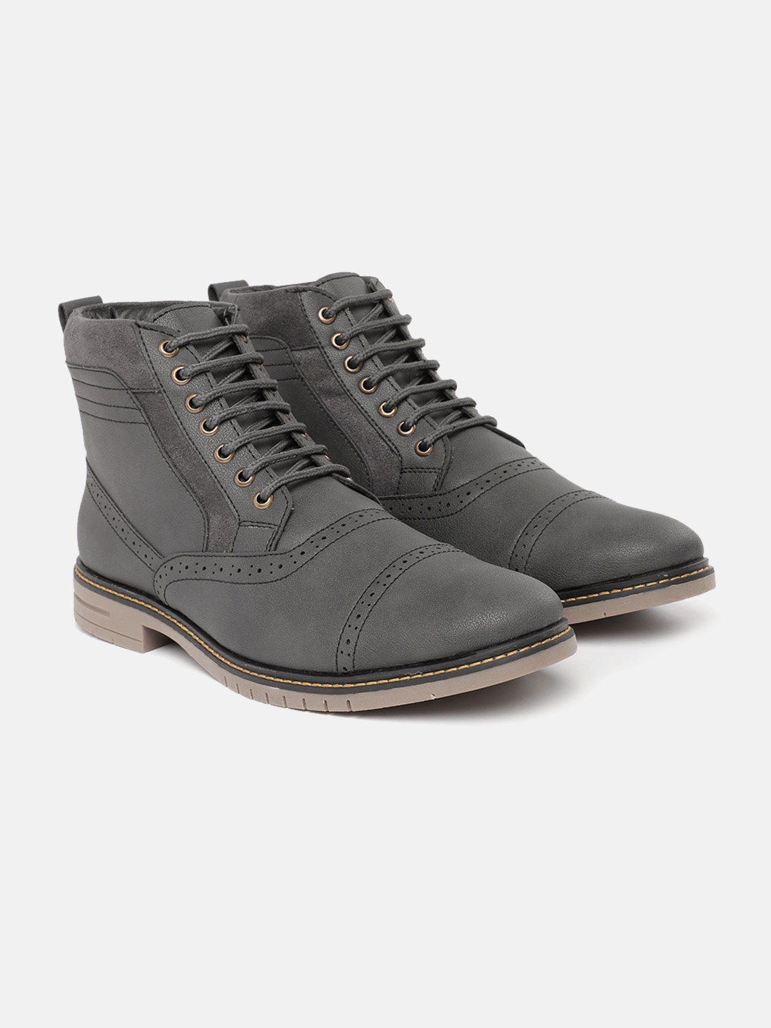 

The Roadster Lifestyle Co. Men Casual Regular Boots, Grey