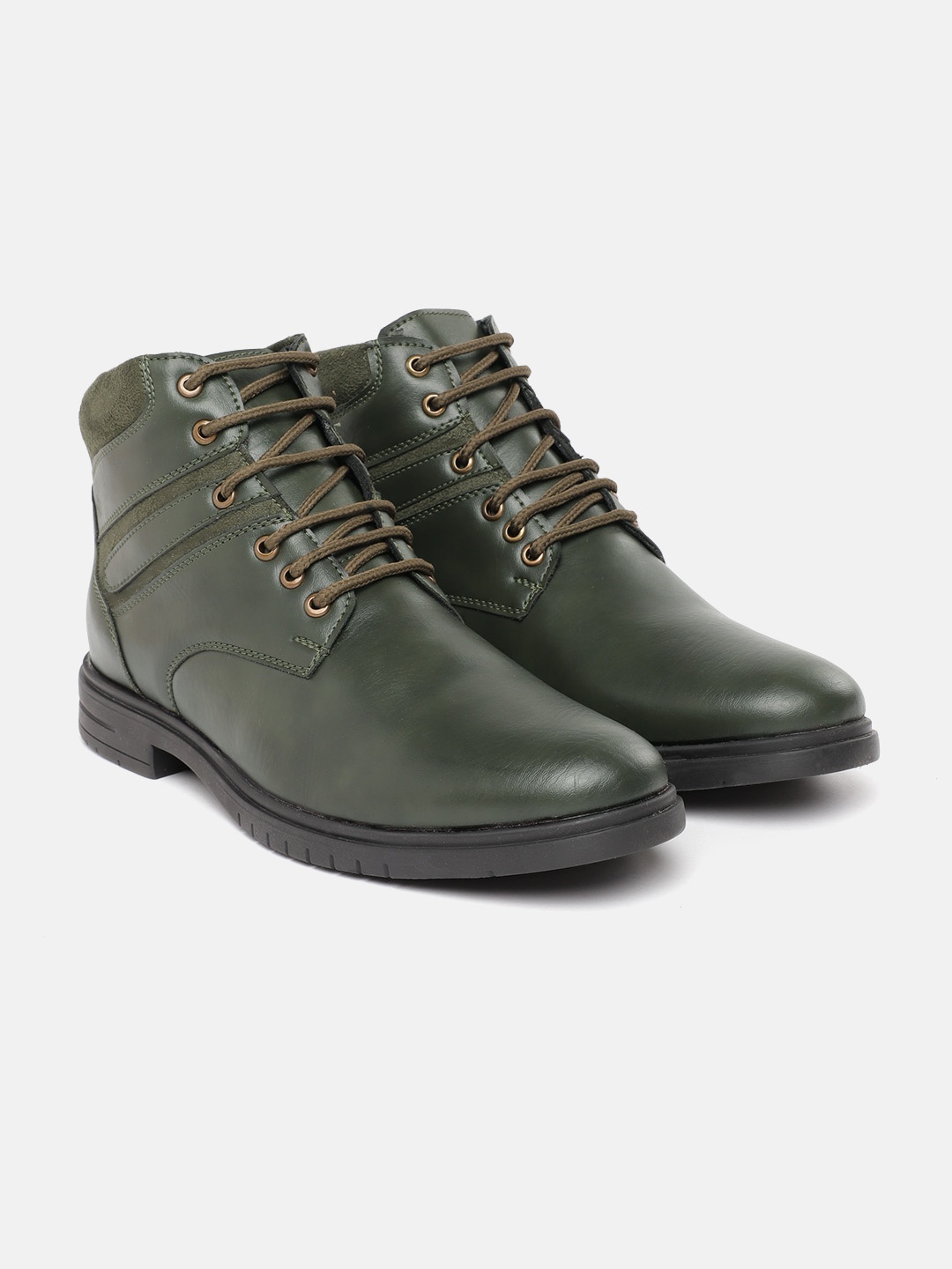 

The Roadster Lifestyle Co. Men Mid-Top Regular Boots, Olive