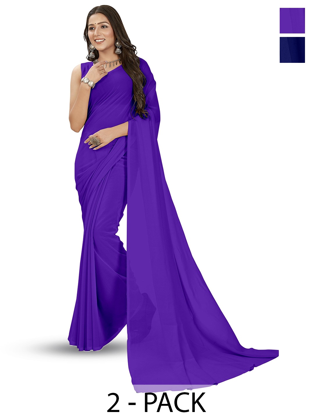 

ANAND SAREES Selection of 2 Sarees, Lavender