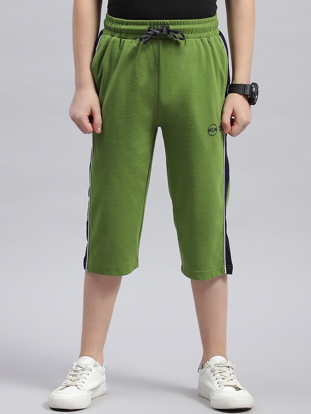 

Monte Carlo Boys Mid-Rise Cotton Track Pant, Green