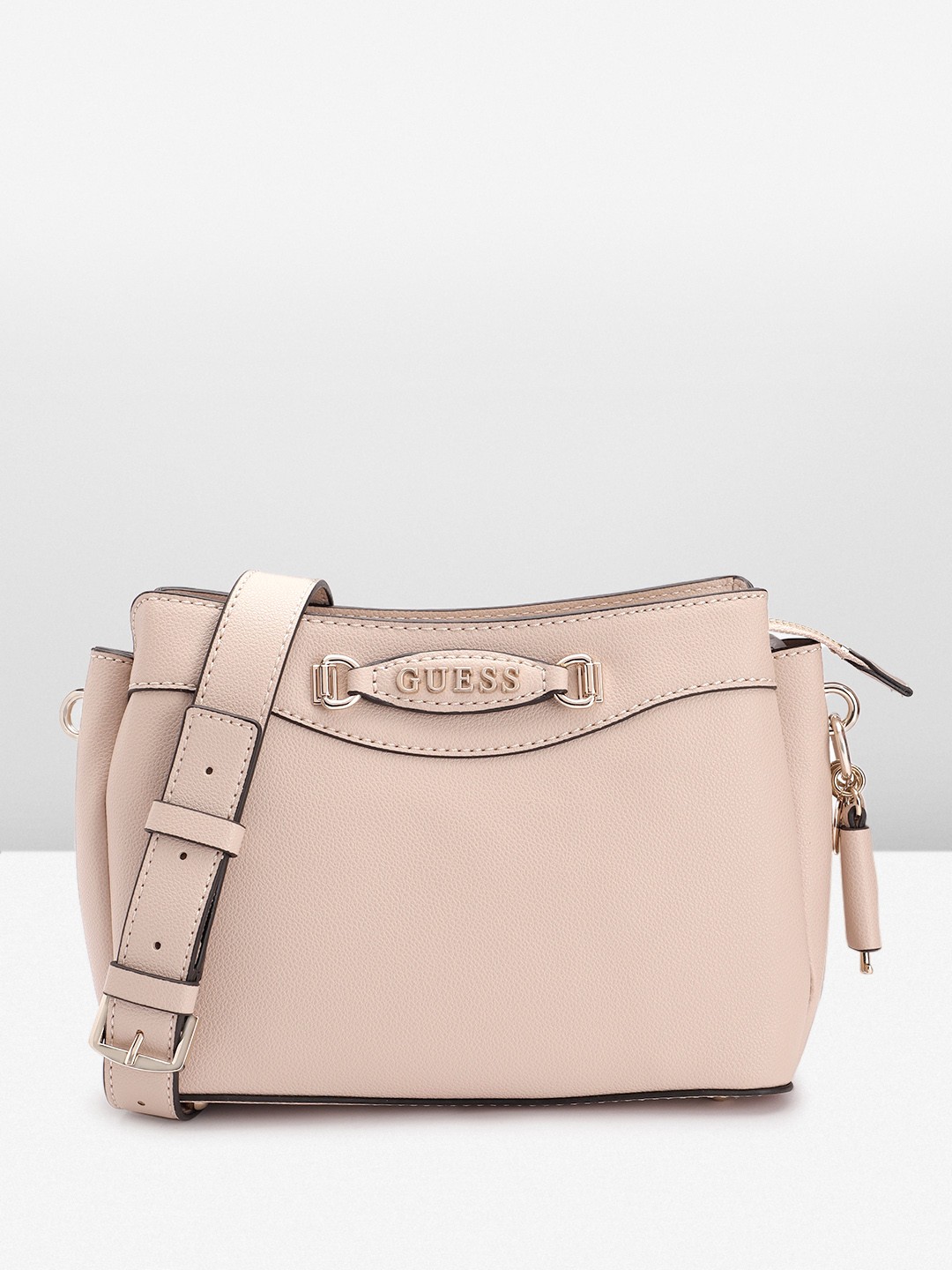 

GUESS Structured Sling Bag, Beige