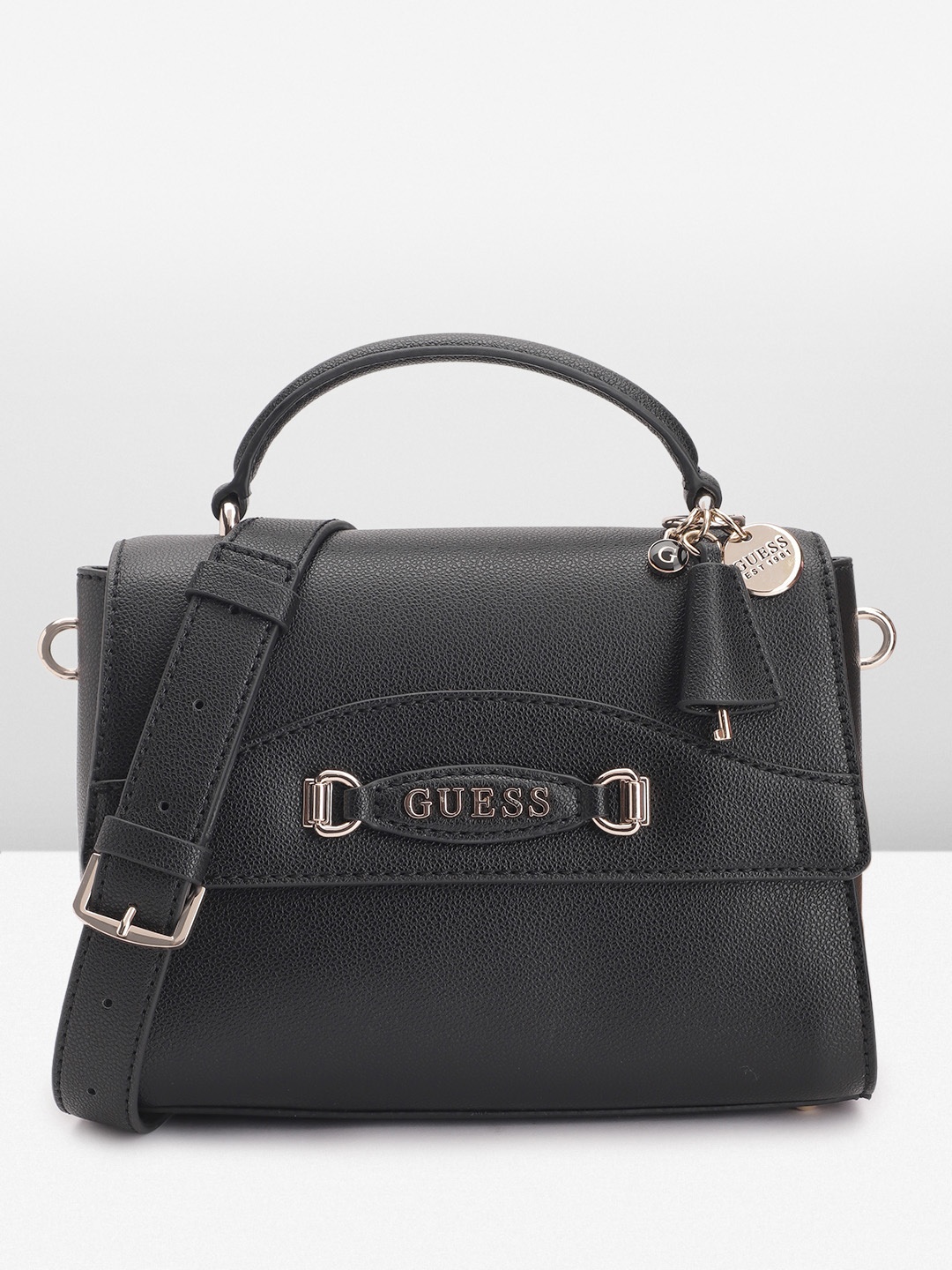 

GUESS Structured Satchel Bag, Black