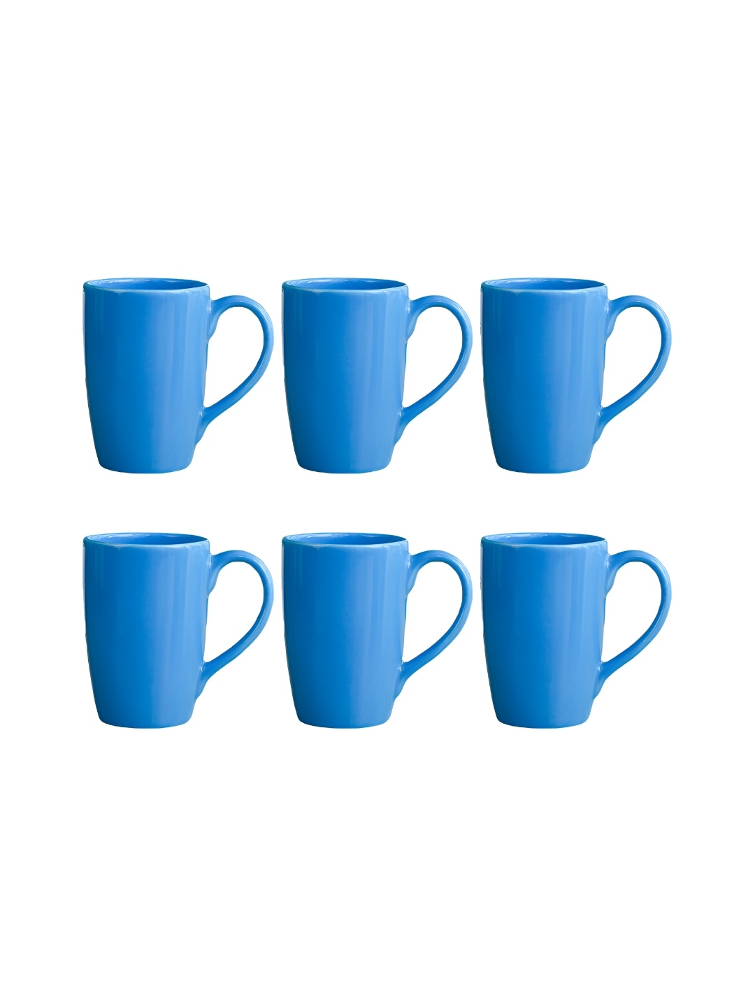 

Femora Blue 6 Pcs Ceramic Glossy Mugs 360 ML