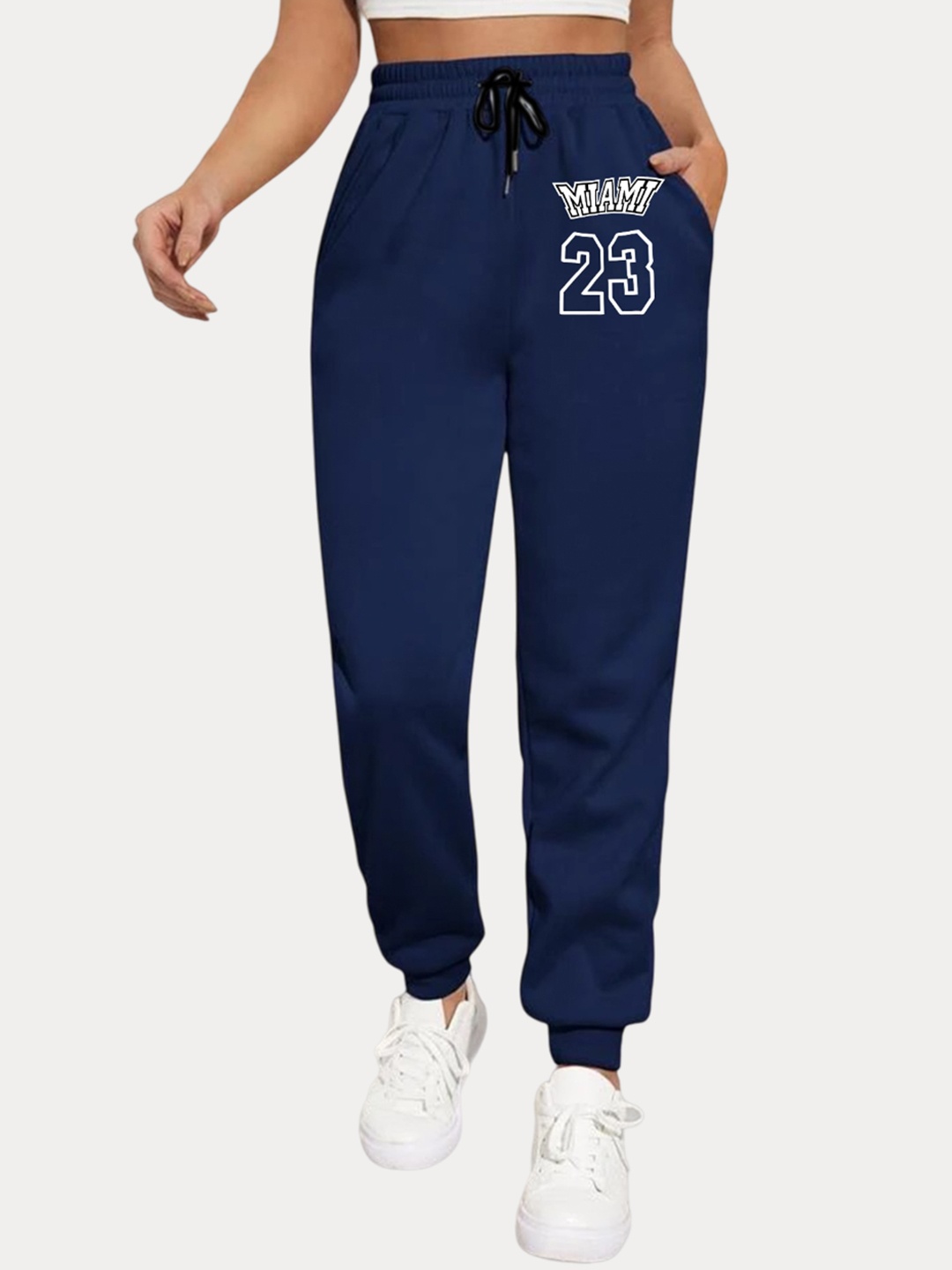 

TABADTOD Women Relaxed Slim Fit Jogger Trouser, Navy blue