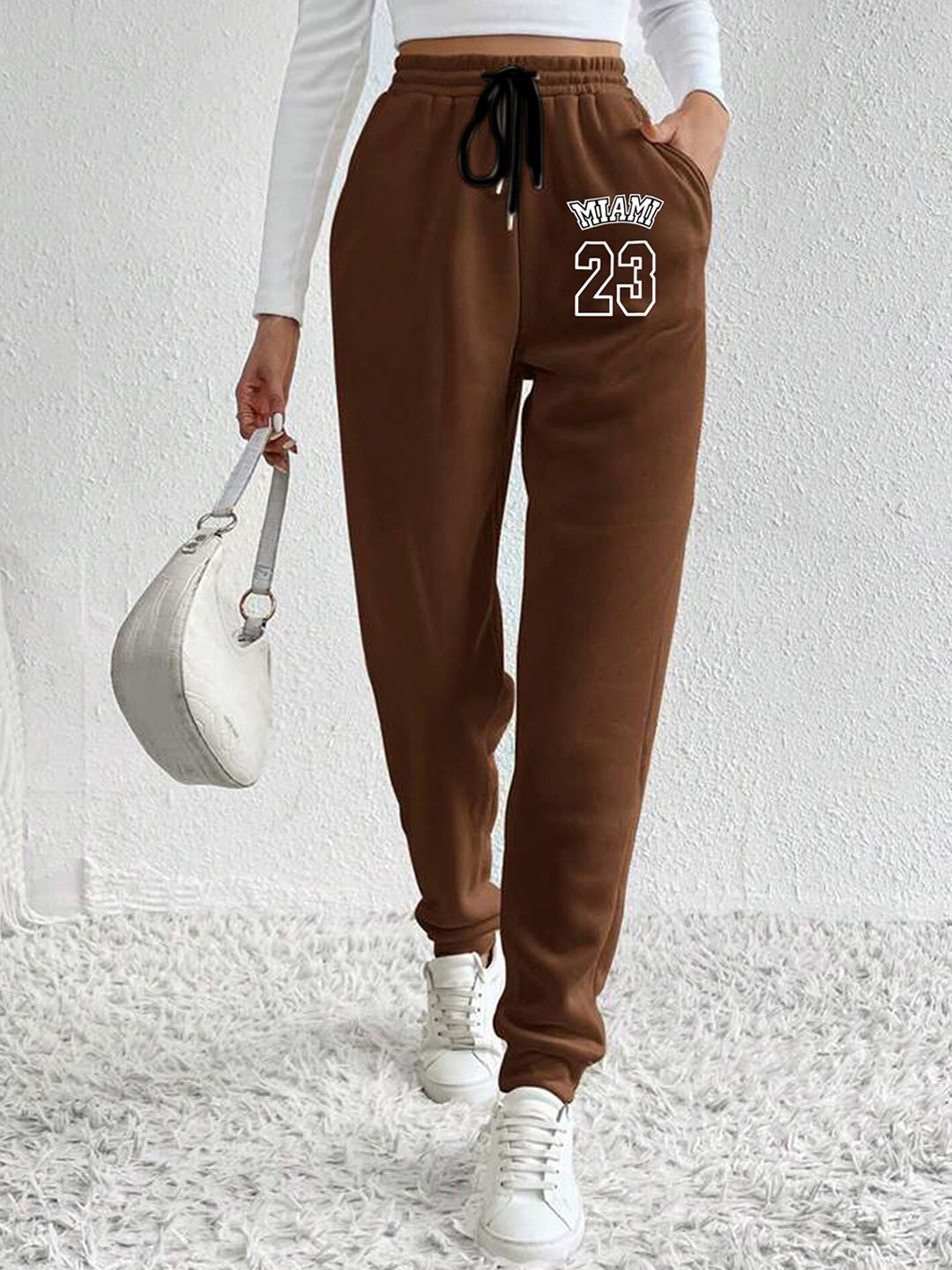 

TABADTOD Women Relaxed Slim Fit Joggers, Brown
