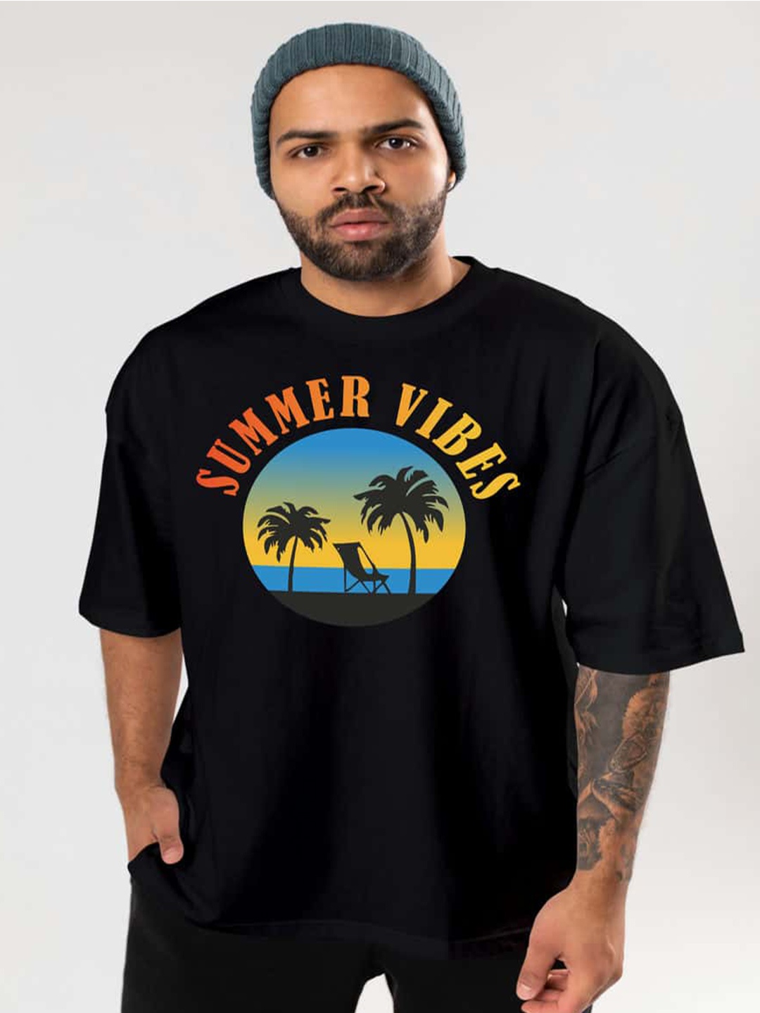 

BAESD Printed Round Neck T-shirt, Black