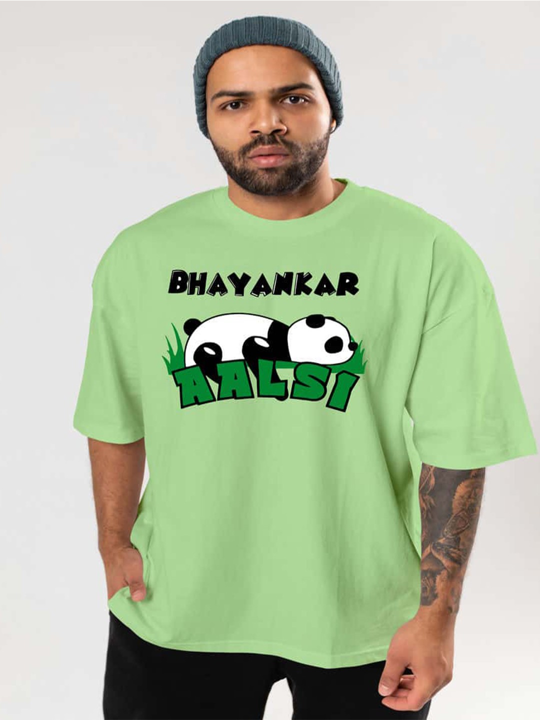 

BAESD Printed Round Neck Short Sleeves Cotton T-shirt, Green