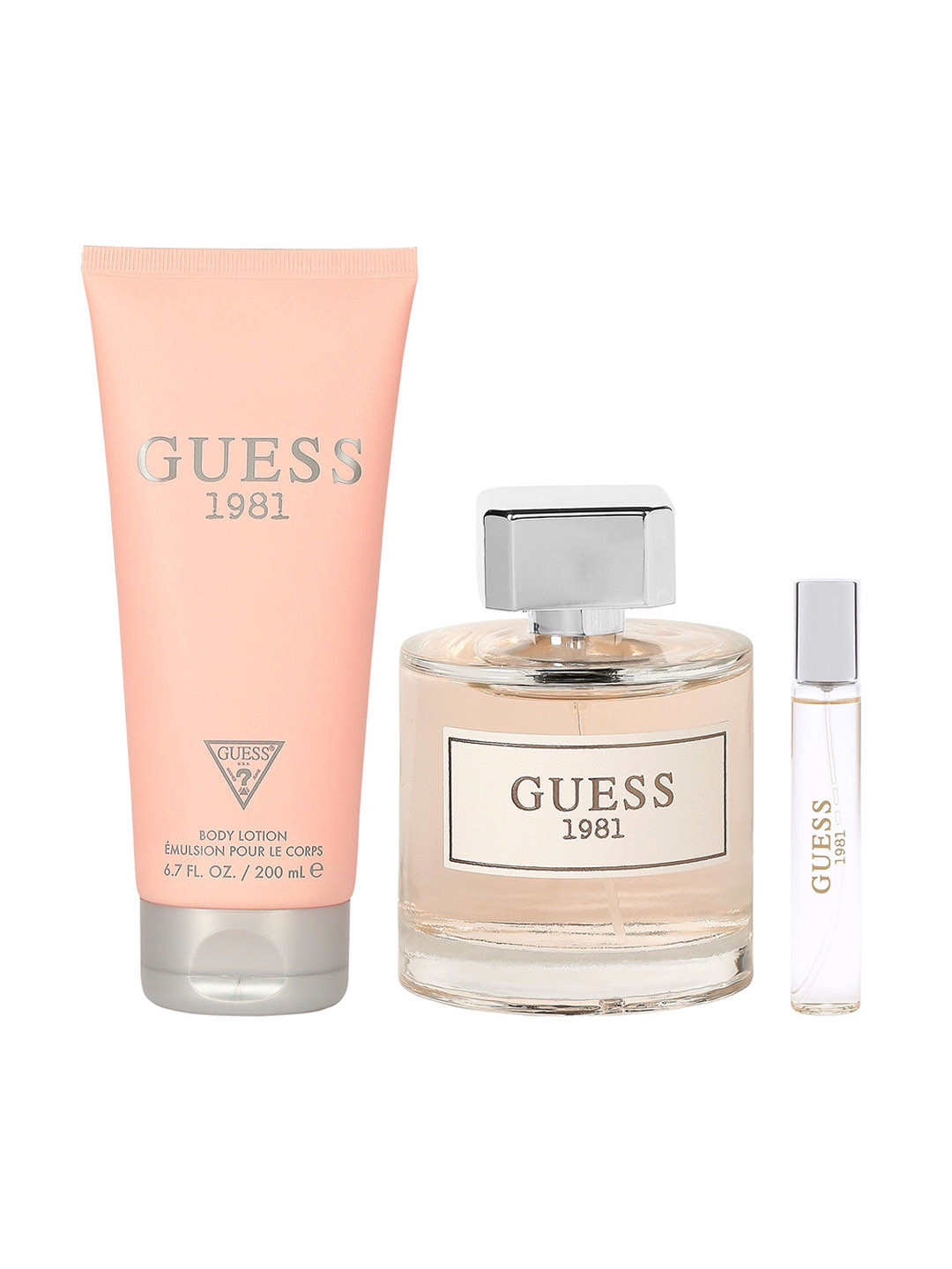 

GUESS 1981 La Women Gift Set - Eau De Toilette 100ml & 15ml With Body Lotion 200ml, Transparent