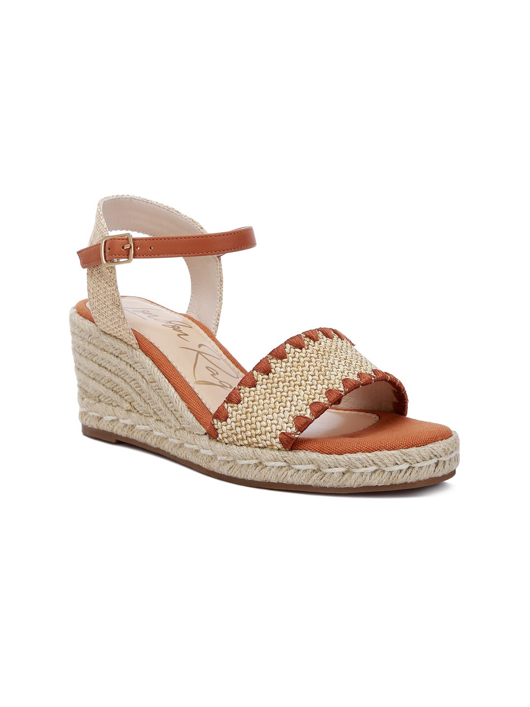 

London Rag Textured Wedge Heels, Tan