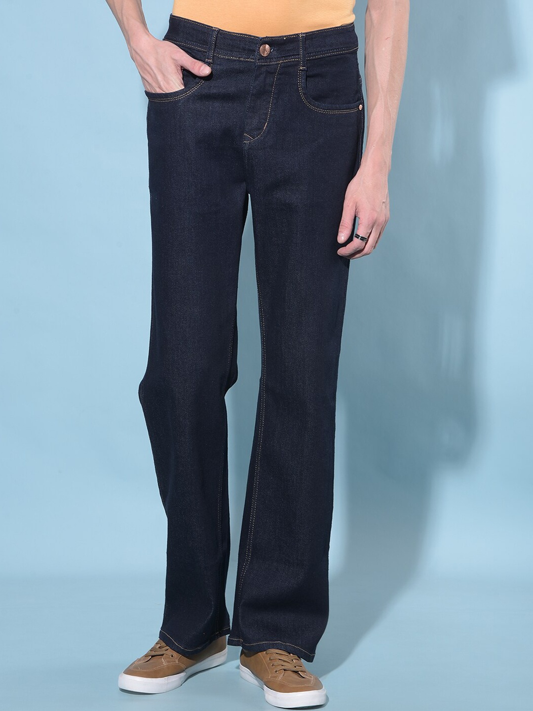 

Crimsoune Club Men Lean Relaxed Fit Stretchable Jeans, Navy blue