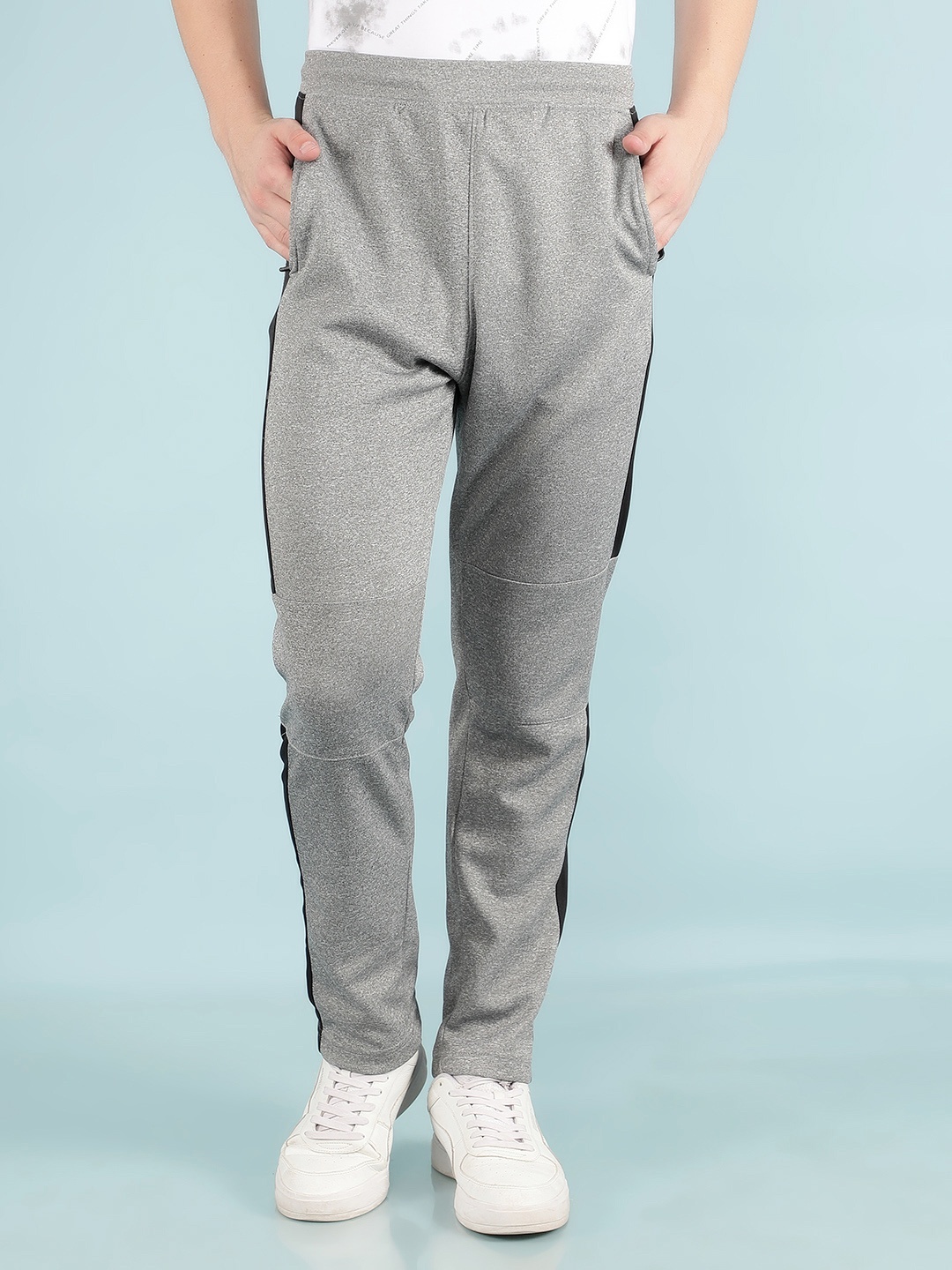 

Crimsoune Club Men Colour-Blocked Track Pants, Grey