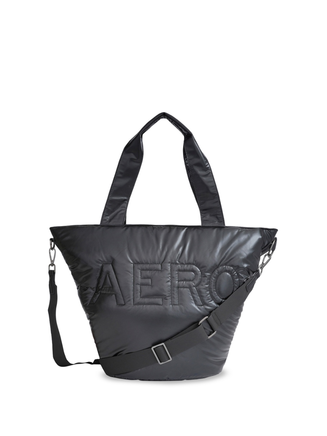 Aeropostale Oversized Shopper Shoulder Bag, Black