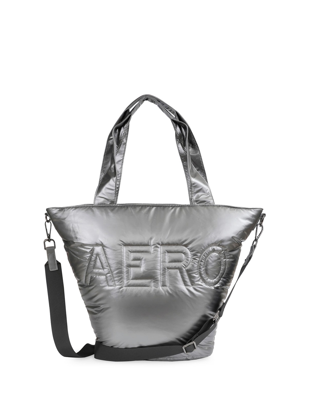 Aeropostale Oversized Shopper Shoulder Bag, Grey