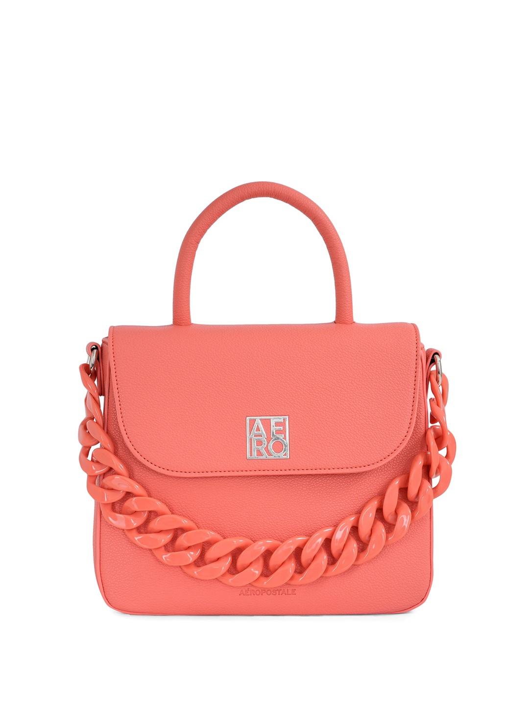 

Aeropostale Rena Textured Structured Satchel, Pink