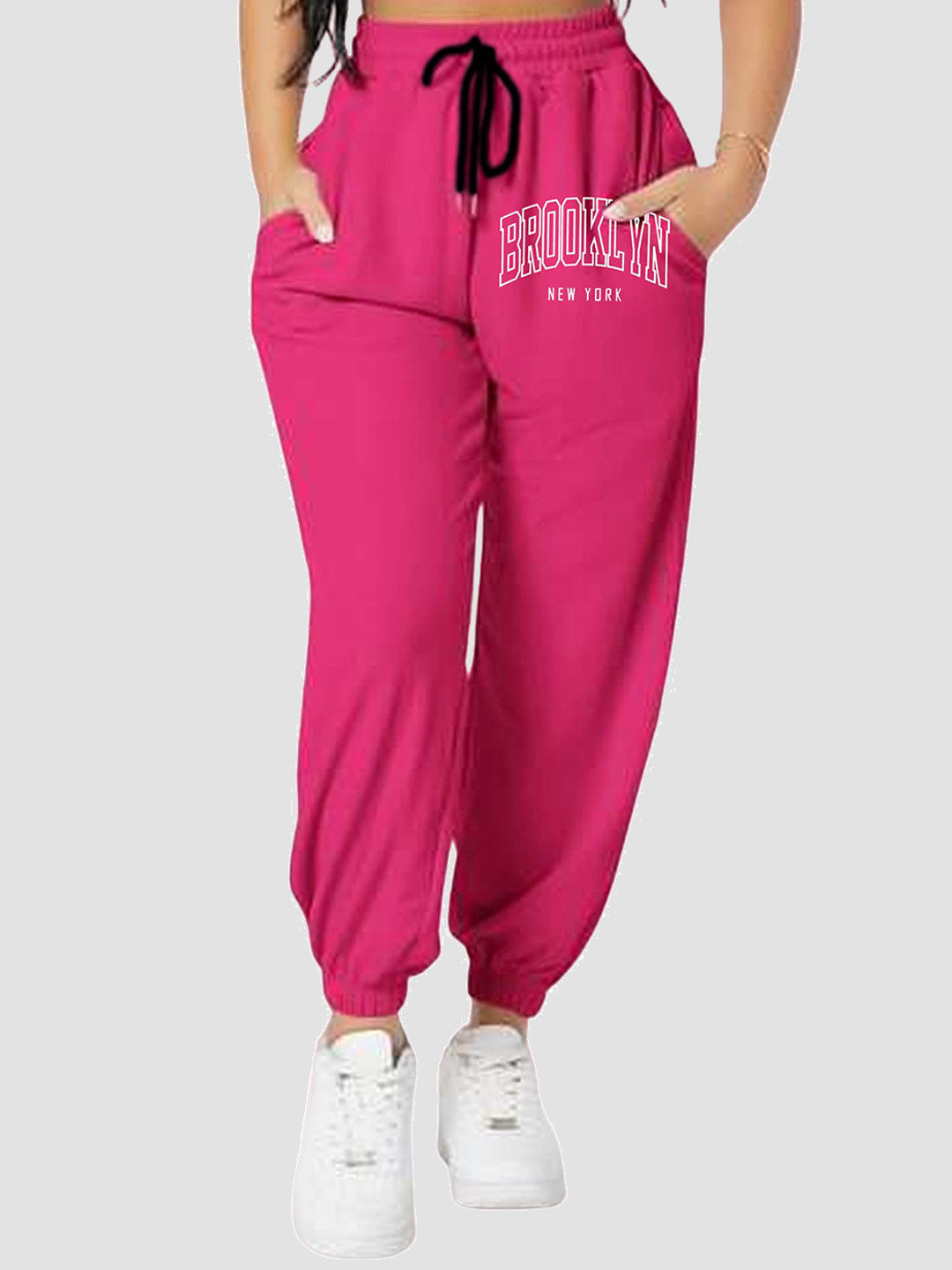 

TABADTOD Women Relaxed Slim Fit Jogger Trouser, Pink