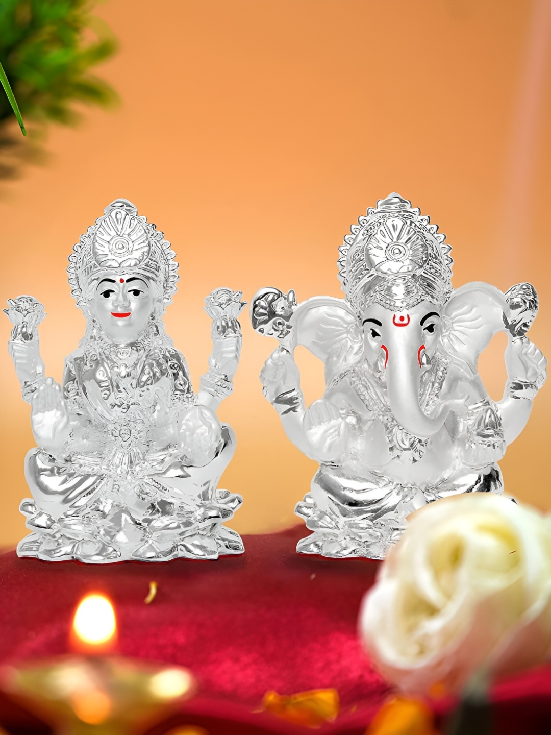 

DIVINITI Silver-Toned Religious Figurine Showpiece