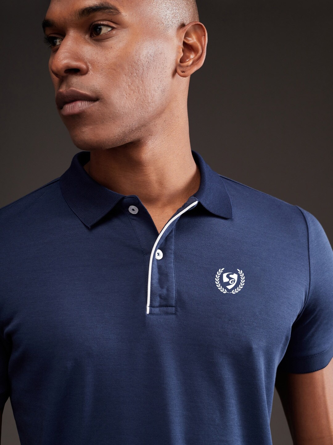 

SG Polo Collar Casual T-shirt, Navy blue