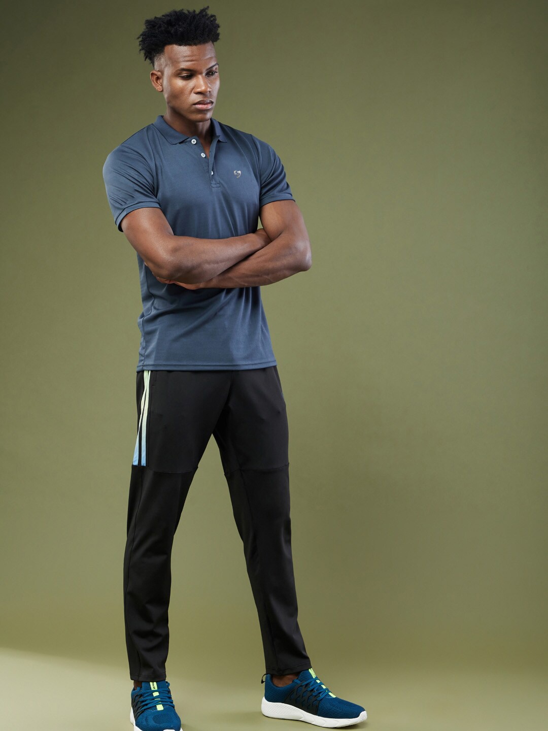 

SG Polo Collar Regular Fit T-shirt, Navy blue