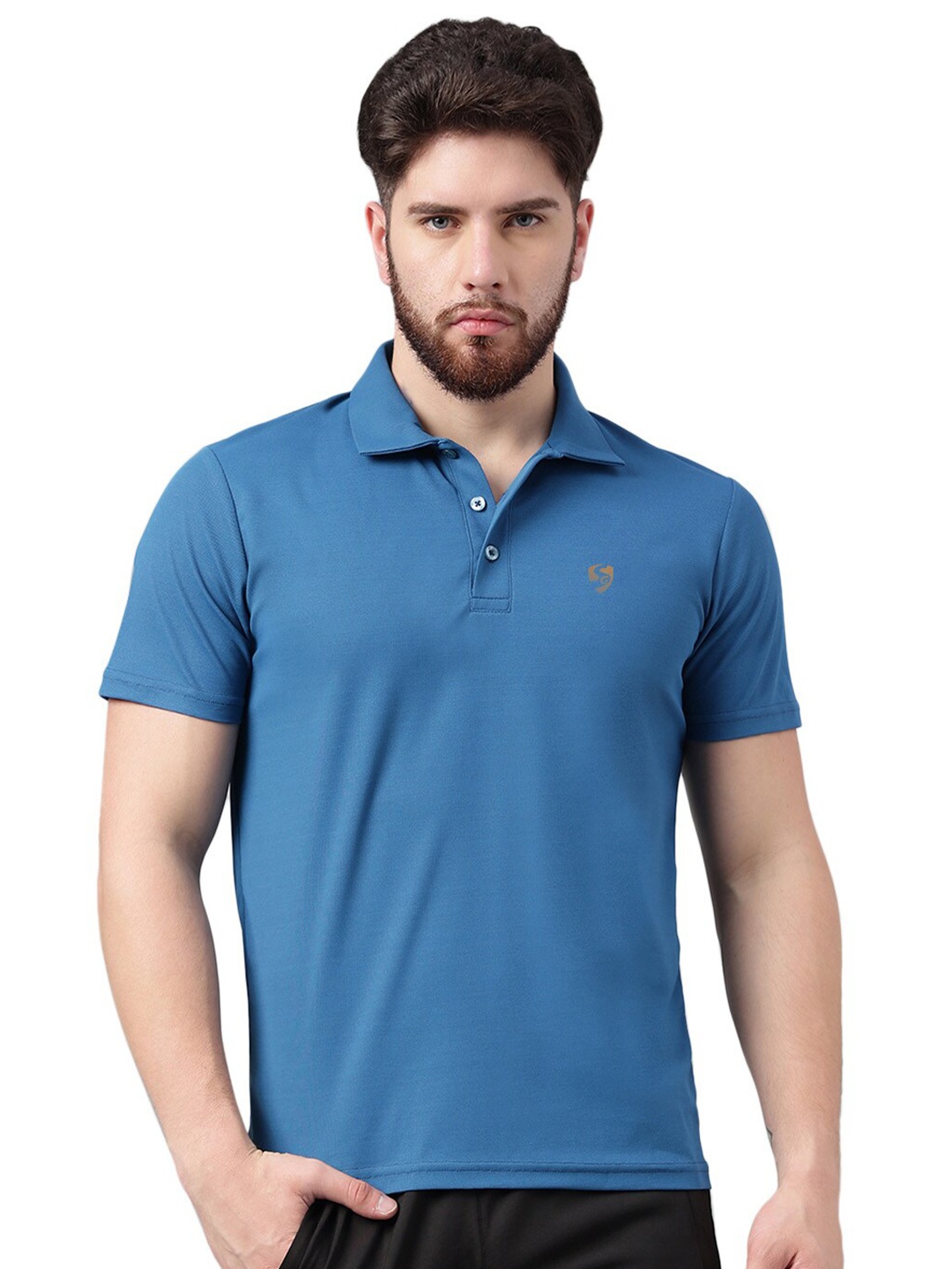 

SG Polo Collar Casual T-shirt, Blue