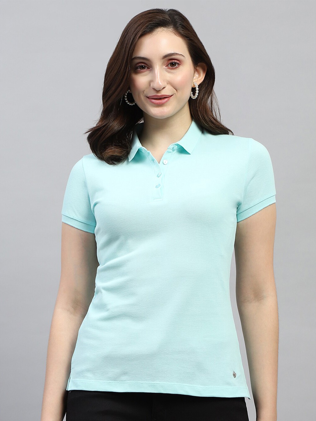 

Monte Carlo Women Polo Collar T-shirt, Green