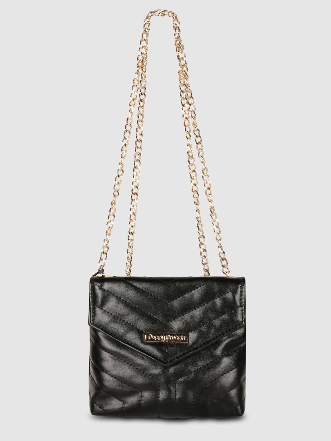 

Poppy Preach Structured Shoulder Bag, Black